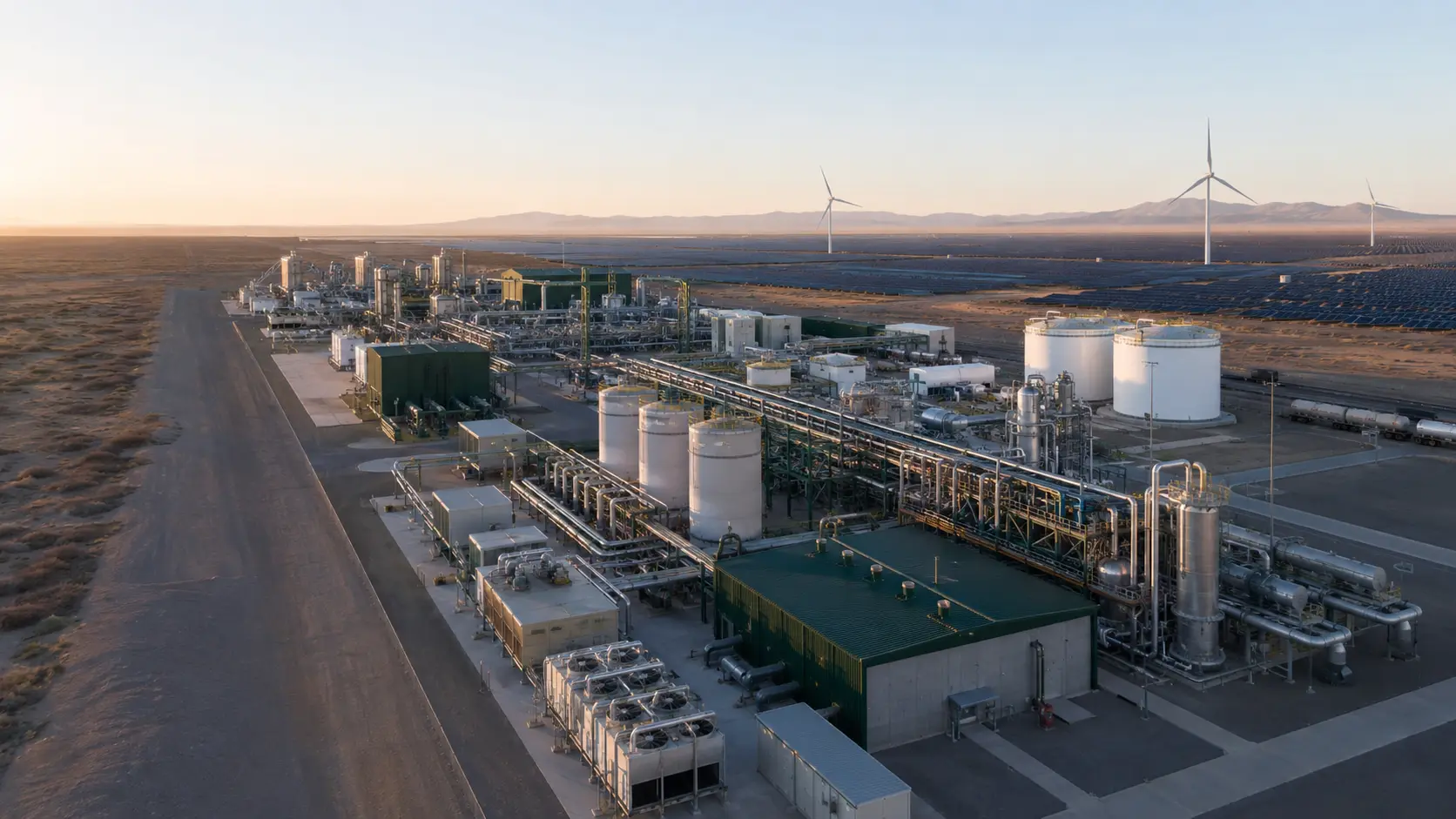 E-fuels production platform integrated with renewable power